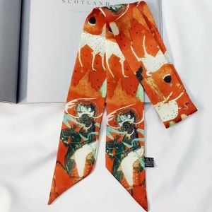 Two Van Gogh Oil Painting Two Thin Scarves / Hair Bands / Scarves - #952